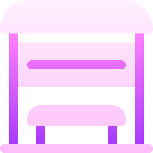 parada de autobús Basic Gradient Gradient icono