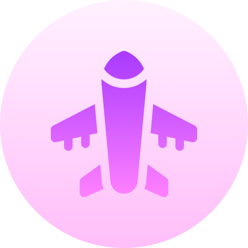 飛行機 Basic Gradient Circular icon