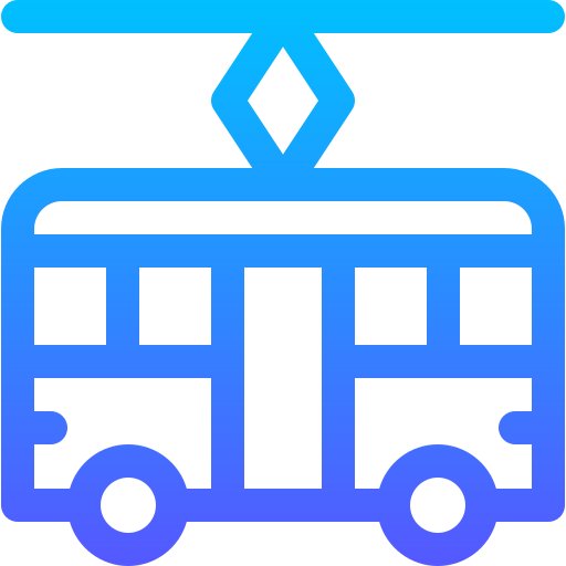 Tram Basic Gradient Lineal color icon