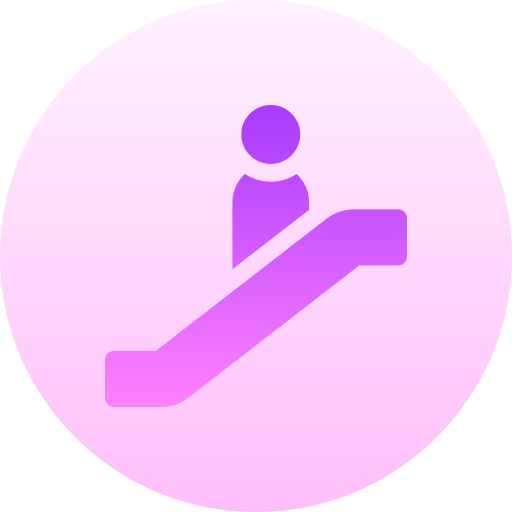 rolltreppe Basic Gradient Circular icon