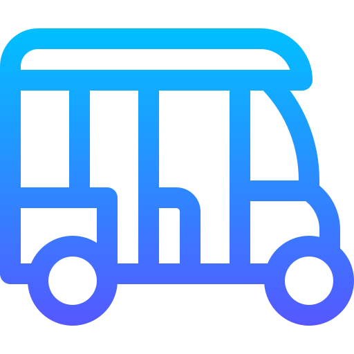 Rickshaw Basic Gradient Lineal color icon