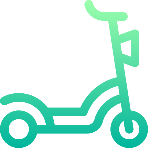 kick scooter Basic Gradient Lineal color icon