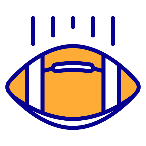 Мяч для регби Generic Outline Color иконка