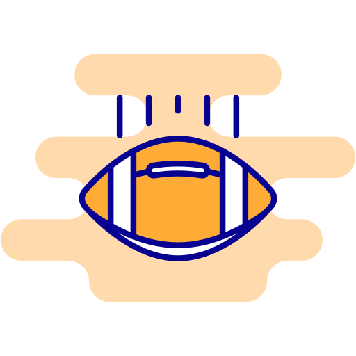 pelota de rugby Generic Rounded Shapes icono