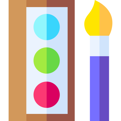 Paint palette Basic Straight Flat icon