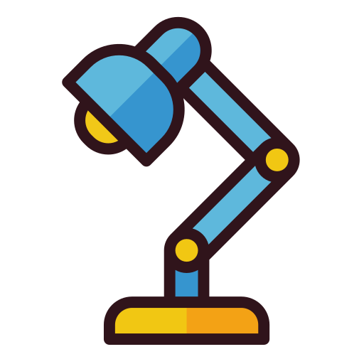 Desk lamp Generic Outline Color icon