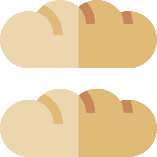 pão Basic Straight Flat Ícone