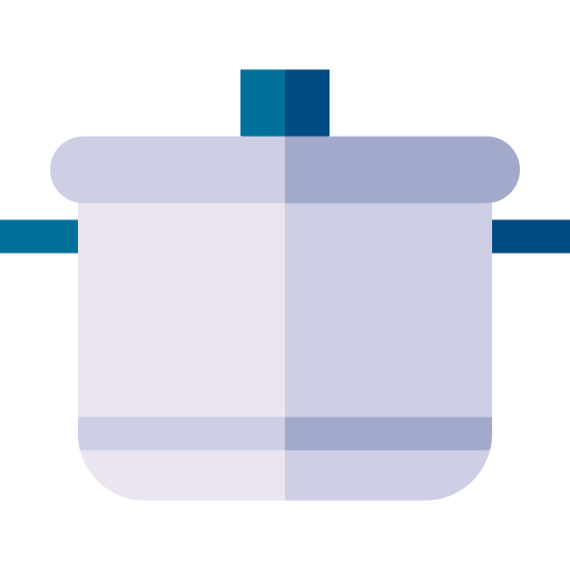 Cooking pot Basic Straight Flat icon
