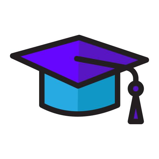 Graduation hat Generic Outline Color icon