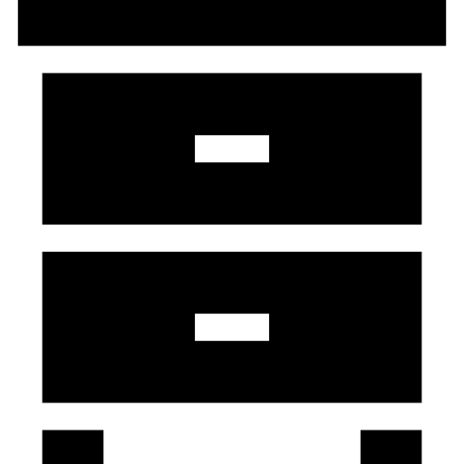 mesita de noche Basic Straight Filled icono