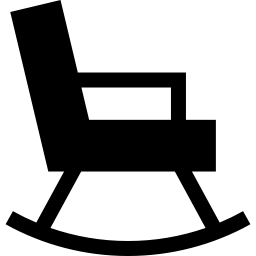 ロッキングチェア Basic Straight Filled icon