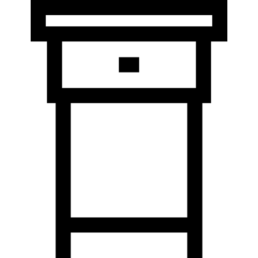 mesita de noche Basic Straight Lineal icono
