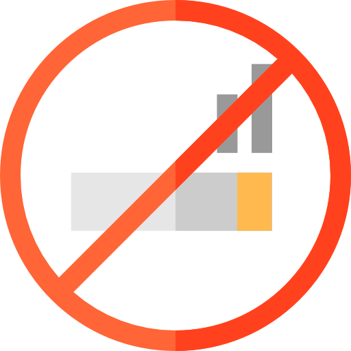 zakaz palenia Basic Straight Flat ikona