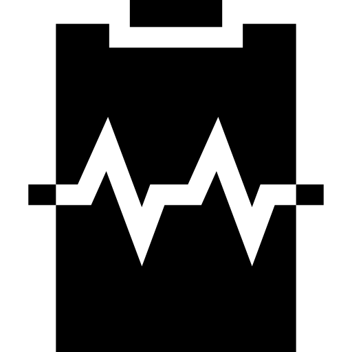 Cardiogram Basic Straight Filled icon