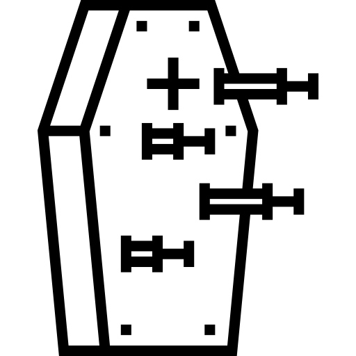 ataúd Detailed Straight Lineal icono