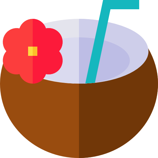 Coconut drink Basic Straight Flat icon