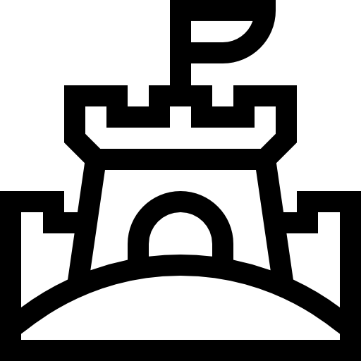 zamek z piasku Basic Straight Lineal ikona