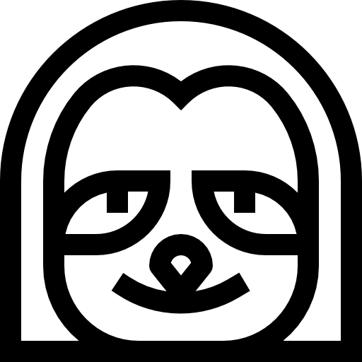 perezoso Basic Straight Lineal icono
