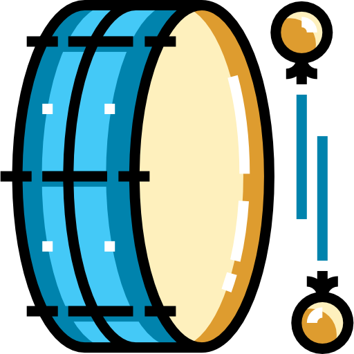 ドラム Detailed Straight Lineal color icon