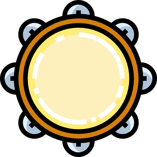 Tambourine Detailed Straight Lineal color icon