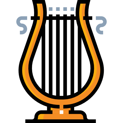 Lyre Detailed Straight Lineal color icon