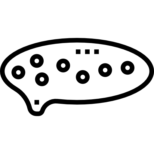 ocarina Detailed Straight Lineal Icône