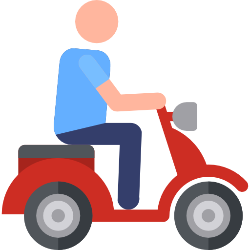 Scooter Pictograms Colour icon