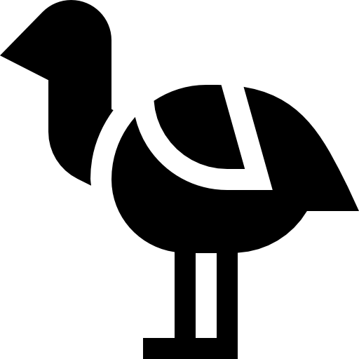 avestruz Basic Straight Filled icono