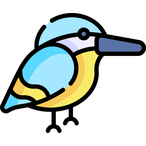 ijsvogel Kawaii Lineal color icoon