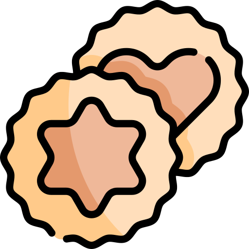 biscotti Kawaii Lineal color icona