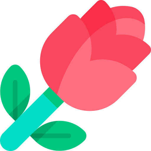 rosa Kawaii Flat icono