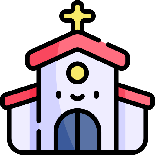 教会 Kawaii Lineal color icon