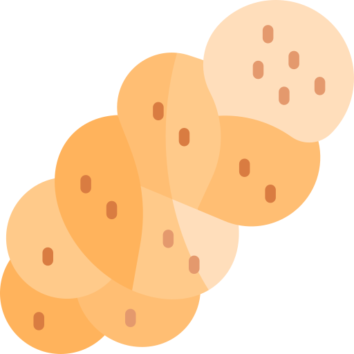 houska brood Kawaii Flat icoon