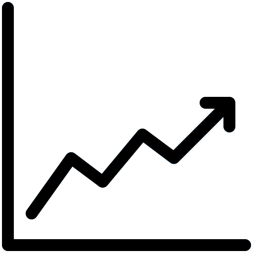 Line chart Generic Outline Color icon