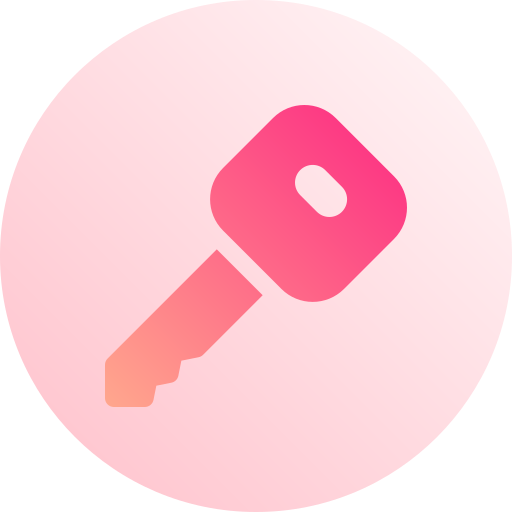 Car key Basic Gradient Circular icon