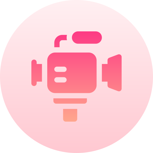 ビデオカメラ Basic Gradient Circular icon