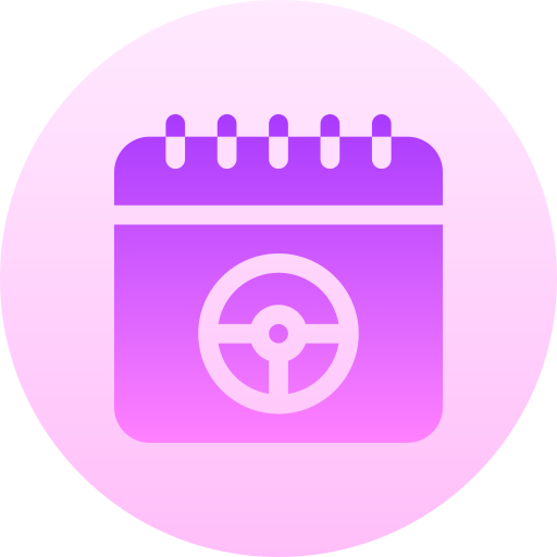 kalender Basic Gradient Circular icoon