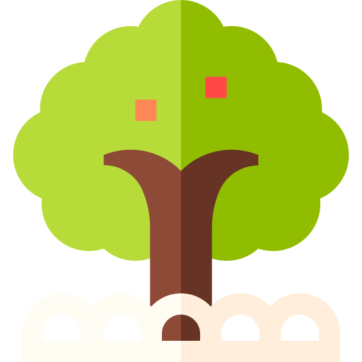 Árbol Basic Straight Flat icono