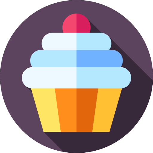 Cupcake Flat Circular Flat icon
