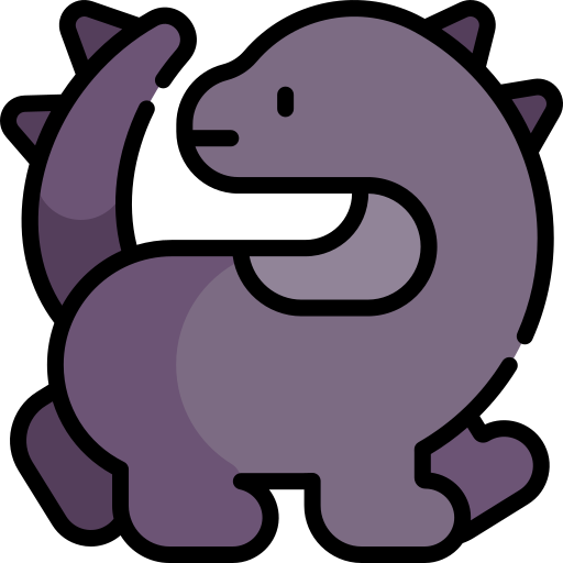 Diplodocus Kawaii Lineal color icon