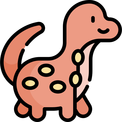 lirainosaurus Kawaii Lineal color icoon