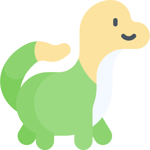 apatosaurio Kawaii Flat icono