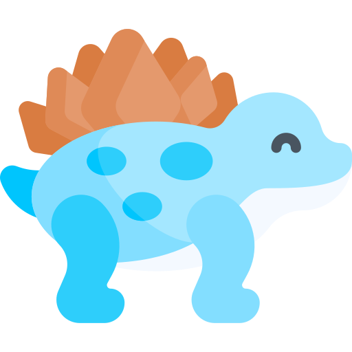 estegosaurio Kawaii Flat icono