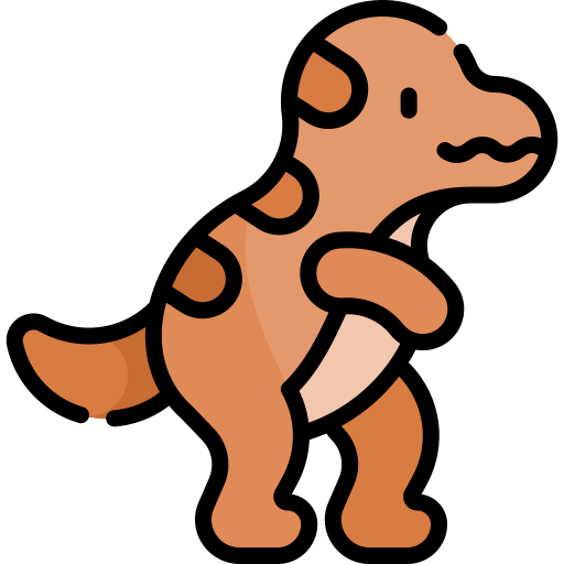 Velociraptor Kawaii Lineal color icon