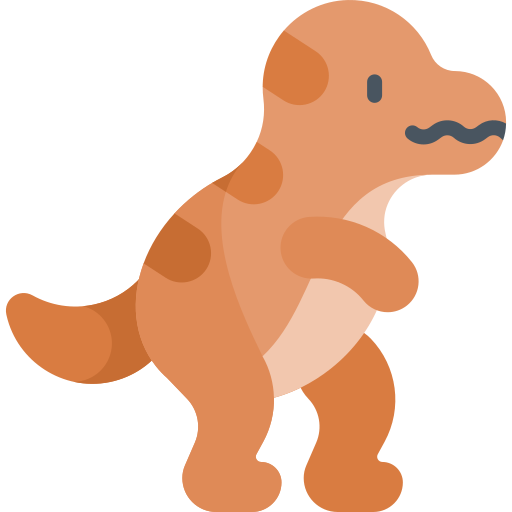 velociraptor Kawaii Flat icono
