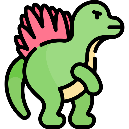 spinosaurus Kawaii Lineal color Icône