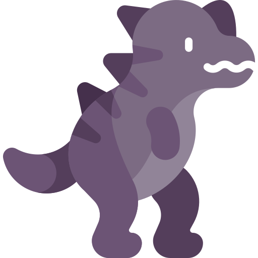 carnotaurus Kawaii Flat icono