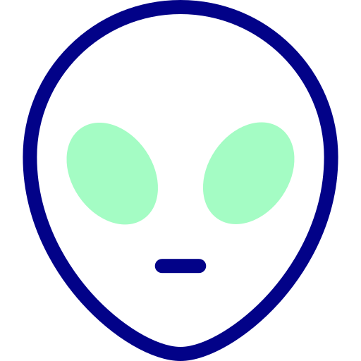 Alien Detailed Mixed Lineal color icon