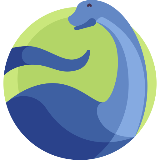 Brontosaurus Detailed Flat Circular Flat icon