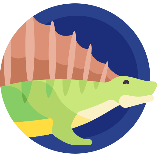 dimetrodon Detailed Flat Circular Flat icon